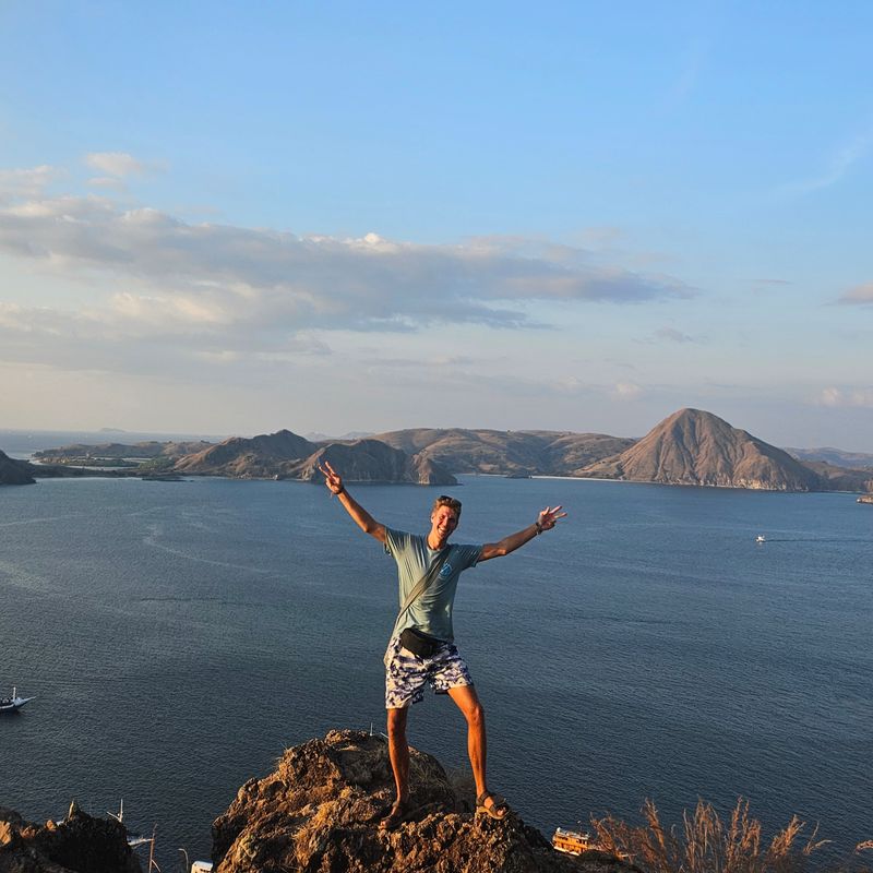 Me traveling in Komodo, Indonesia