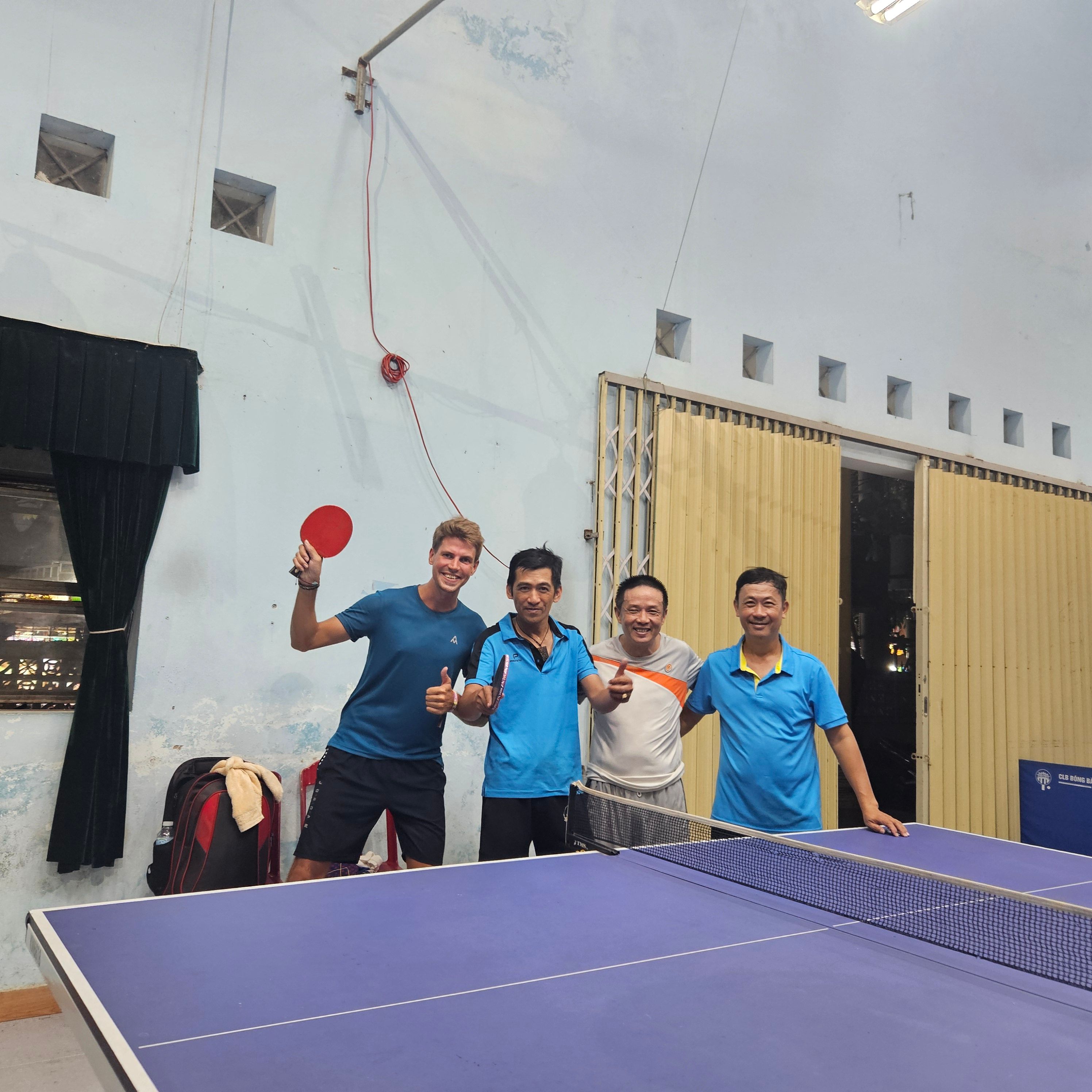 Me playing table tennis in Hoi An, Vietnam