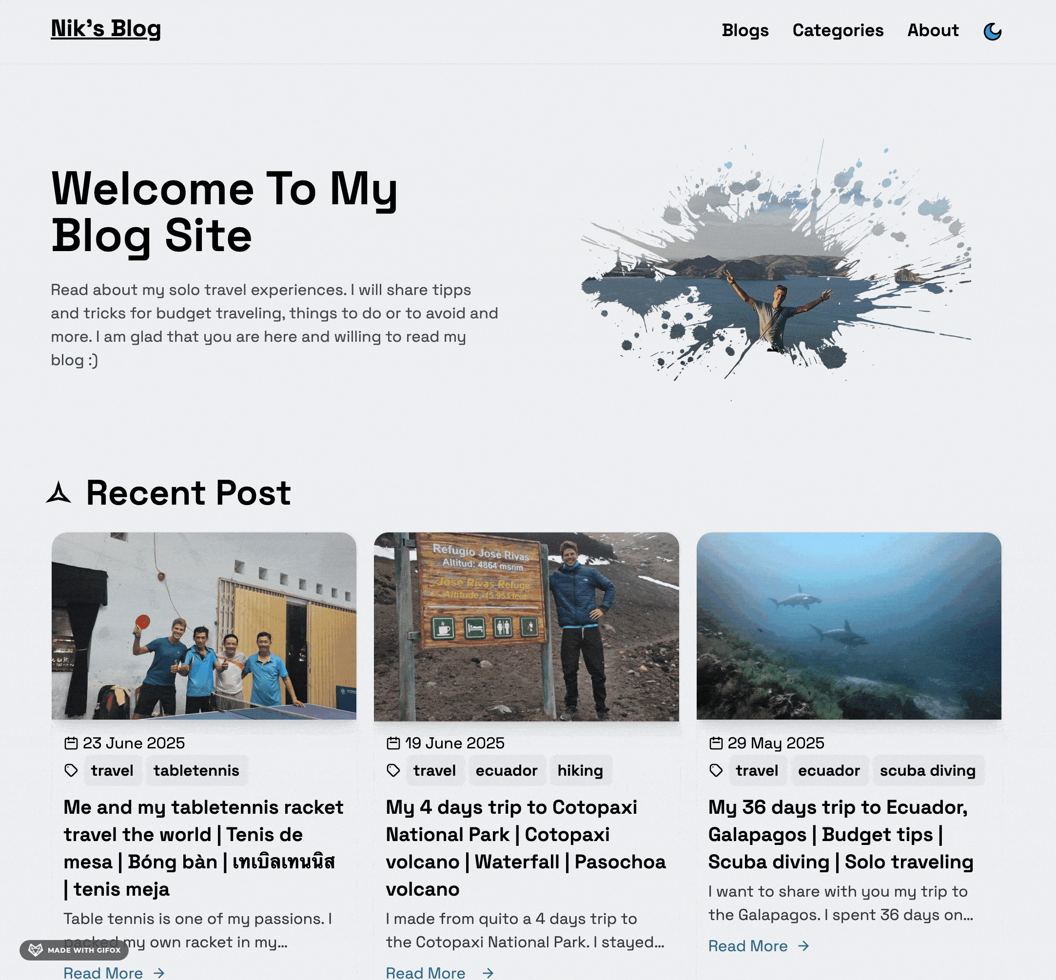 My personal travel blog