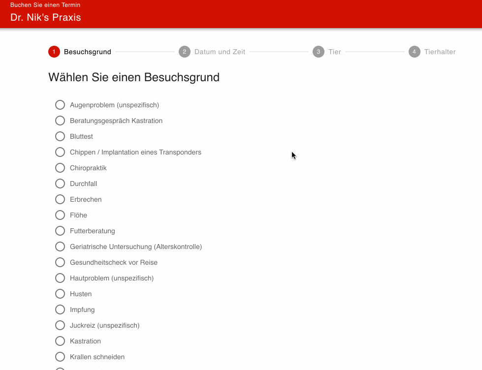 Appointment Booking Platform for veterinarians